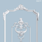 [현관문시트지] 방문리폼 클래식 웨인스코팅 도어 시트지 블루 : 디자인 어거스트