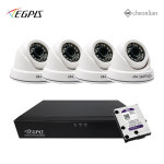 [실내세트]500만화소 실내용 카메라 4대+4채널 CCTV자가설치 (1TB) : cctvallshop