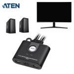 ATEN HDMI 2포트 KVM 스위치 선택기 본체2대 키보드 마우스 PC 모니터공유기 CS22HF : 제이피엘프라자