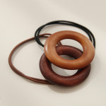 제이로렌 우드 헤어끈 도넛 라운드 네모 슈슈 머리끈 H0812 : 제이로렌