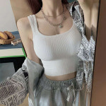 로에드 볼륨캡 크롭 브라탑 나시 캡내장 끈나시 : 셀클로즈