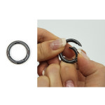 오링 O링 열쇠고리 키링부자재 흑니켈 27mm 원터치 연결링 가방 만들기 공예 재료 : 쇼피디아