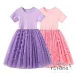 유아 원피스 마카롱 여아 반팔 레이스 공주 나들이복 아기 4 5세 아동 등원룩 미니원피스 : 열다샵