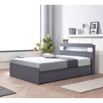 그레이 남자 원룸 LED 슈퍼싱글 수납 침대 프레임 / 모던 북유럽 수퍼 성인 : 자르파라