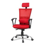 허리쿠션형 인체공학 사무 업무용 바퀴 의자(5컬러) 컴퓨터 직원 통풍 가구 : 자르파라