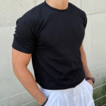 제이 머슬핏 니플안도드라지는 분또 반팔 티셔츠 : 스토리지피플