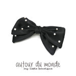 [오뜨르뒤몽드] 레이어드 리본 진주 헤어핀 (블랙) layered ribbon pearl hairpin (black) : 오뜨르 뒤 몽드