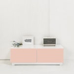 심플 컬러감성 TV다이 서랍 거실장 1000 (4색) 우드 안방 AV장 수납형 얇은 : 자르파라