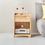 전자제품 수납좋은 거실 침대 원목 협탁 400 / 소형 서랍 테이블 엔틱 안방 : 자르파라