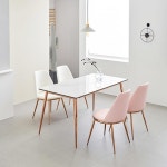 신혼가구 럭셔리 로즈골드 통세라믹 유광 식탁테이블/ 20평 다이닝 심플한 : 자르파라