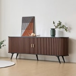 높은 모던 템바보드 골드 거실장 2000 (6색) 목재 엔틱 수납장 티비 선반 : 자르파라