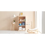 속깊은 아이방 삼나무 원목 3단 교구장 책장(60cm) 아기 아동 베이비 전면 : 자르파라