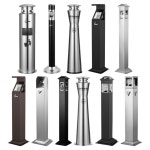 대형 재떨이 업소용 흡연실 야외 스탠드 휴지통 스테인레스 담배 꽁초 쓰레기통 : 린다직구마켓