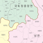강원도 행정구역지도 (도로경계) 코팅 - 강원지도 거래처 현황 지점망도 : 나우맵