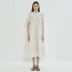 [마나비스세븐] 백 오픈 스트랩 롱 원피스 핑크 : 마나비스세븐