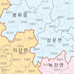 경상북도 행정구역지도 (도로경계) 코팅 - 경북지도 거래처 현황 지점망도 : 나우맵