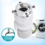 급수호스 수도꼭지 연결용 원터치 연결캡 급수연결캡 급수캡 세탁호스 어뎁터 커넥터 : 애즈위드