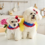 강아지하네스 요새 멍설 드레스 벨크로 하네스 옷 : 요새