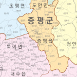 충청북도 행정구역지도 (도로경계) 코팅 - 충청도 지점 현황도 전국지도 : 나우맵