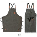 헤어디자이너 공방용 앞치마 도예 애견미용사 목공 미술 캠핑 앞치마 : 램코샵