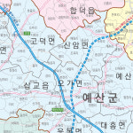 충청남도 행정구역지도 (도로경계) 코팅 - 충남지도 지점 현황도 전국지도 : 나우맵