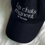 Les chats 블랙 볼캡 고양이 레터링 : 하뜨스튜디오