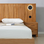 HomeToDo 호텔식 샤샤 원목 콤비 침대 조명 패널 협탁세트 SS : Home To Do