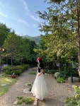 멜빵데님 쉬폰롱원피스(sale교환반품불가) : 브롱제이