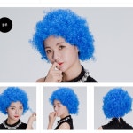 웃긴가발 아줌마 가발 노래방 삐에로 파티용 포토존 꾸미기 뽀글이 웃긴 소품 파마 빨간 : 림스웰텍