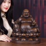 포대화상 미륵 불상 행운의 선물 불교 장식품 흑단목 : 더곳트