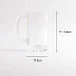 손잡이맥주잔 맥주전용잔 생맥주 가정용 업소용 심플한유리컵 480ml 2P : 별다샵하나