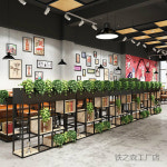 북유럽 철제 파티션 책장 스탠드 철 바닥 선반 다층 선반 거실 꽃 스탠드 식당 46 : 샵앤모아