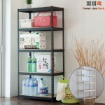 다용도 조립 수납 선반 경량렉 제작 앵글 철제 선반장 400x300x1200 5단 : 인더스페이스