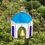 [산토리니 종탑 풍경] 스테인드글라스 썬캐쳐 풍경 후우링 도어벨 윈드벨 산토리니 : 이센 스테인드글라스