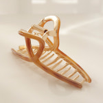 제이로렌 메탈 셀룰로오스 브라운 마블 올림머리 헤어 집게핀 : 제이로렌