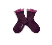 [Collegien  ] 꼴레지앙 마고 튤 트림 발목양말  no. 886 Aubergine : PTITECHIPIE