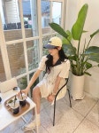 (당일 배송) 배색 카라 원피스 : 디어선샤인