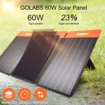 GOLABS SF60 Portable Charging Solar Panel Charger 60W QC 3.0 USB 접이식 휴대용 캠핑용 태양광 솔라 패널 충전기 퀄컴 킥스탠드... 