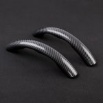 자동차핸들보호부품 자동차핸들커버 2 halfs 자동차 스티어링 휠 커버 38cm 15inch 카본 블랙 섬유 실리콘 스티어링 휠 부스터 커버 미끄럼... 
