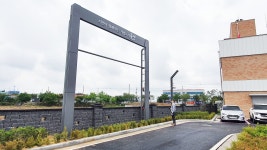 현수막 게시대 시지정 박스형 6단 행정 게시대 (70cm폭)앙카박스매립식 직접생산 제작공장(화인애드) : 화인애드