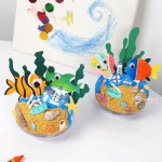 여름 만들기 여름바다 오르골 클레이 물고기 조개 학생 방과후 클레이 미술 활동 : 퍼니 팩토리