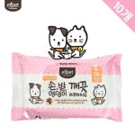 순면감촉 향균케어 강아지 엉덩이 물티슈 10개 똥구멍 발바닥 멍뭉 노견 반려견 노령견 위생용품 세안 발닦기 애견 멍멍이 펫 발 : 다오다몰
