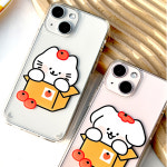 귤 댕냥이 커플 우정 캐릭터 젤하드 케이스 탱크범퍼 귀여운 아이폰16 : 아이엠스튜디오