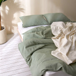 [스칸디나비안 포레스트] 린넨코튼 바이오워싱 솔리드 이불베개 커버세트(SS/Q) : 스칸디나비안 포레스트