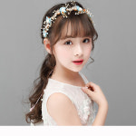 화관B 블루 핑크 여아 드레스 헤어악세사리 화관 진주 꽃화관 : 클로이 클로젯