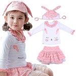 발그래 토끼 래쉬가드 3종세트(1-6세) 700031 아기수영복 유아수영복 아기래쉬가드 유아래쉬가드 : 티티케이몰