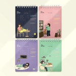 핑크풋 오늘 공부 계획 스터디 플래너 다이어리 공시생 수험생 5분단위 구성 체크리스트 : 오피스아일랜드