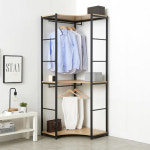 시스템 행거 드레스룸 코너 장 아파트 원룸 옷방 인테리어 오픈 ㄱ자 선반 옷걸이 옷장 : 로라우드