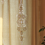 수입 광목 거실커튼 커텐 린넨 레이스 안방 커튼 빈티지 자수 포인트 핀형 커튼 170 : 더쉼