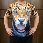 [글로벌빅브로] 빅사이즈 여름 호피무늬 반팔티 고릴라 호랑이 티셔츠 인싸템 4XL 5XL : 글로벌빅브로